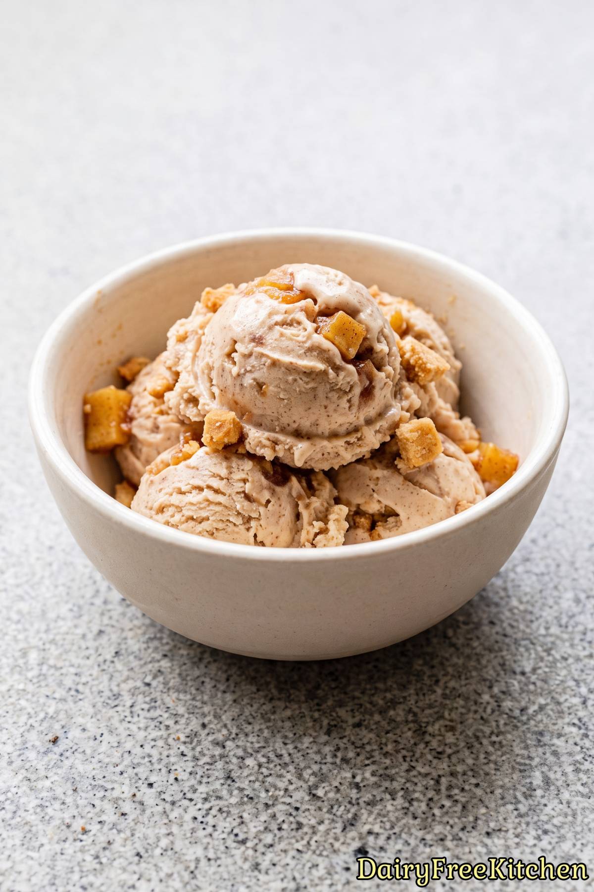 Fresh dairy free apple pie ice cream