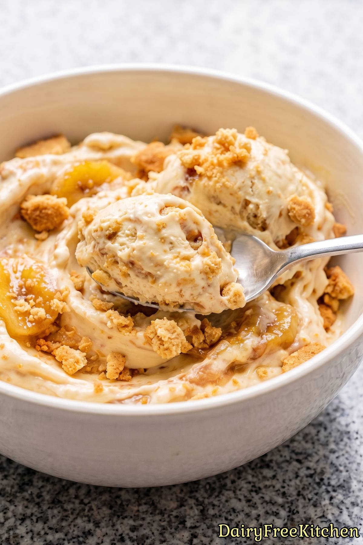 Creamy dairy free banana cream pie ice cream