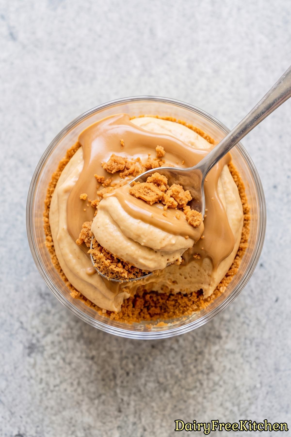 Layered Biscoff cheesecake cups