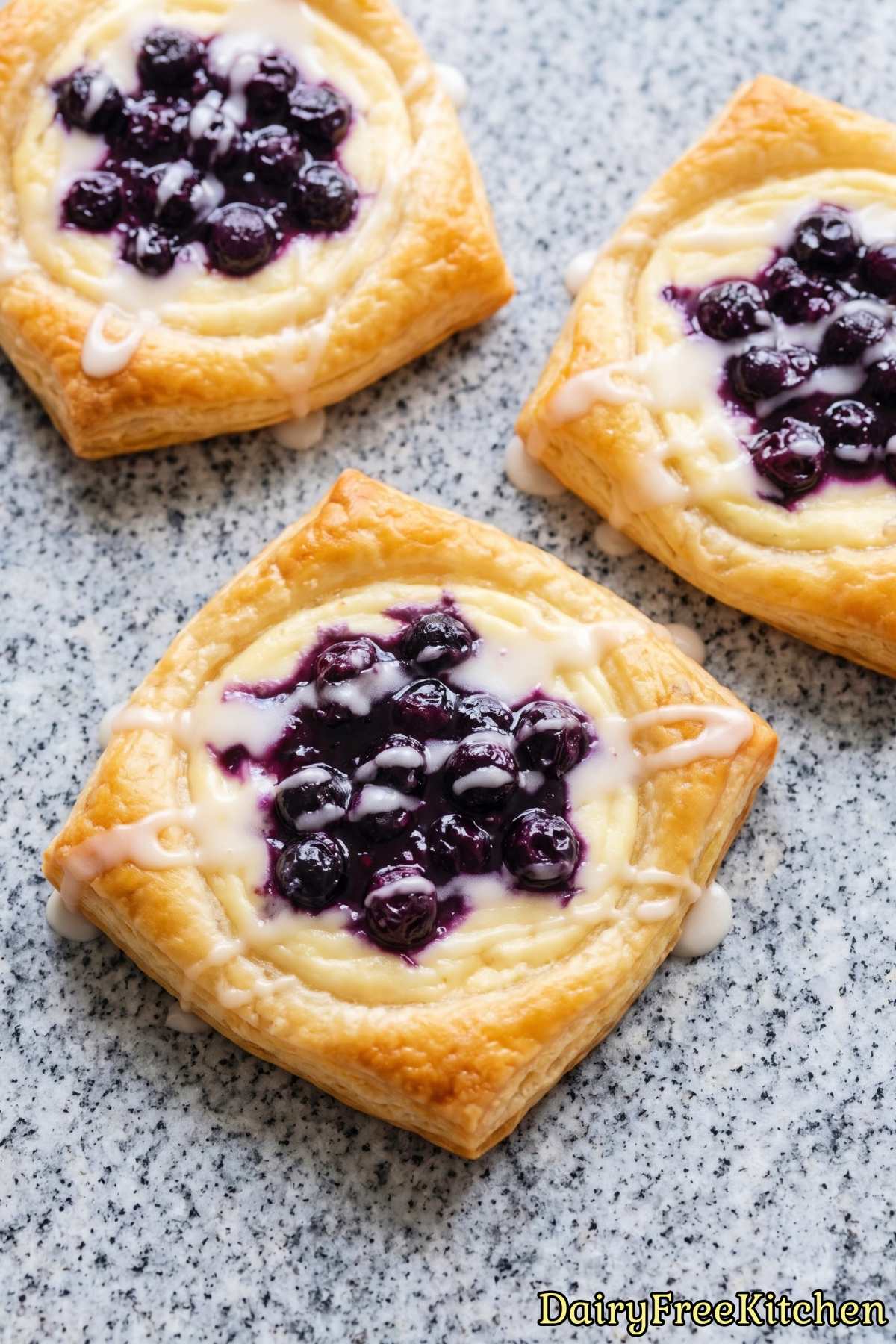Dairy free blueberry cream cheese danish