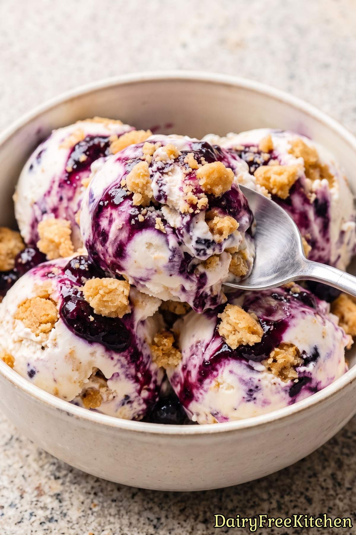 Homemade dairy free blueberry muffin dessert