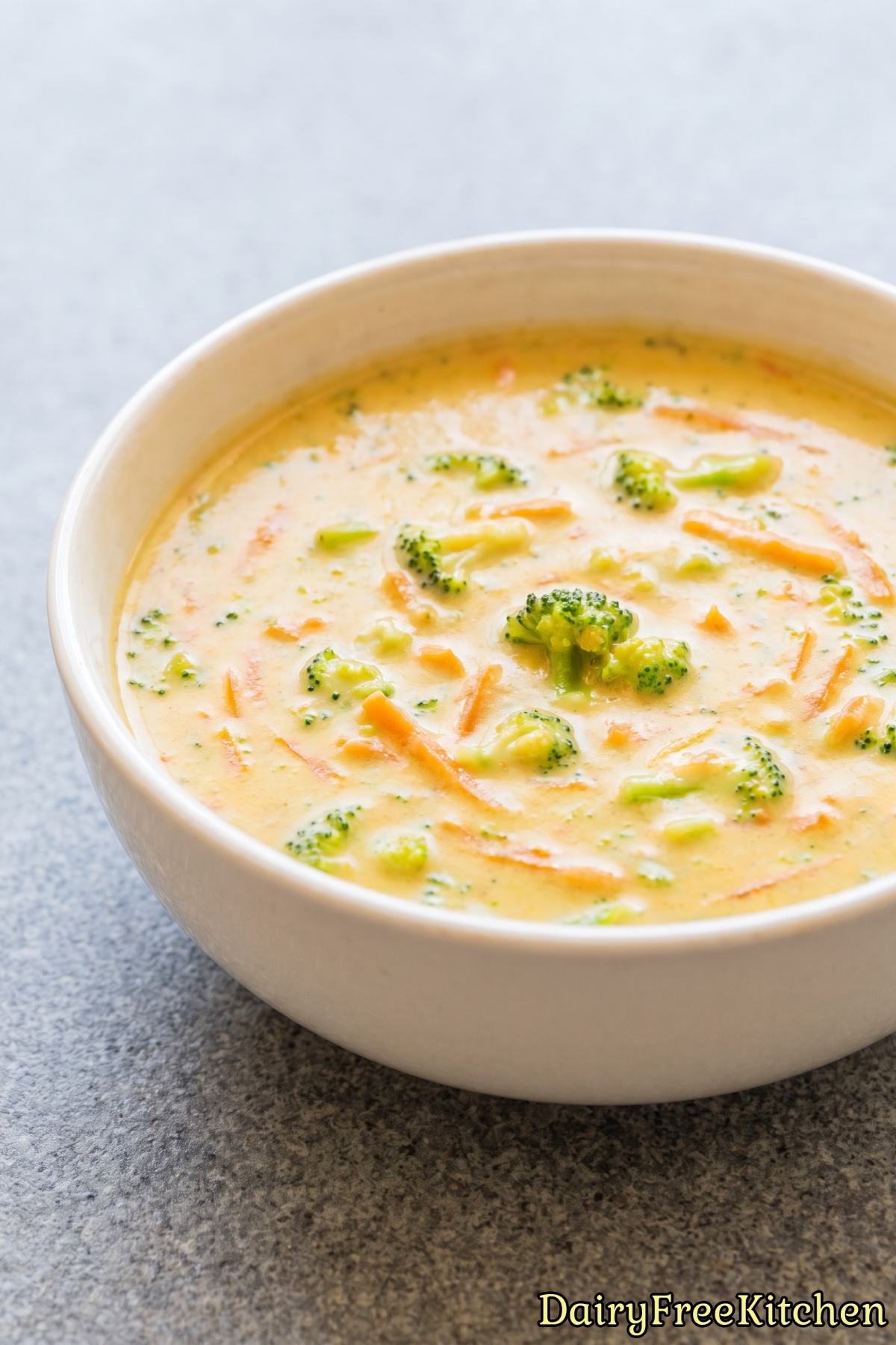 Wholesome vegan broccoli cheddar soup