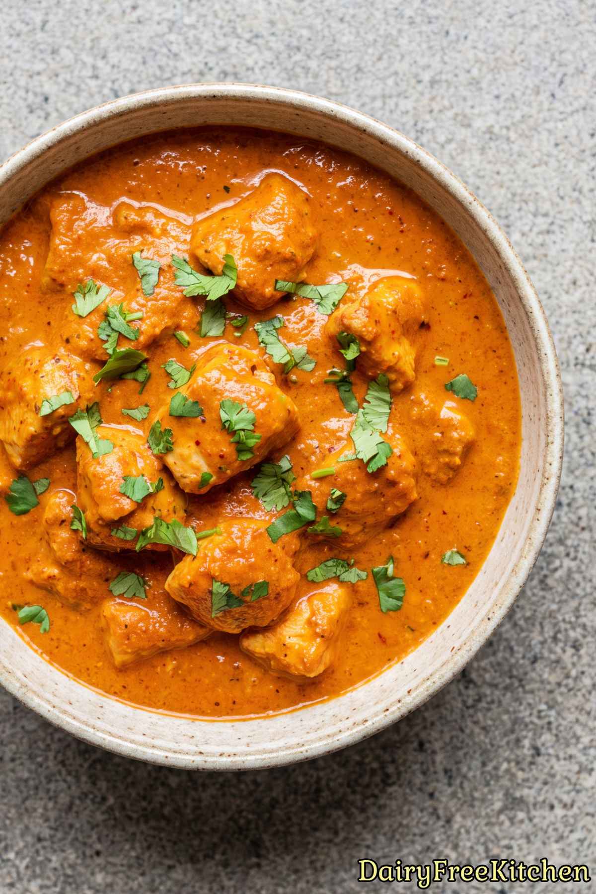 Tasty homemade butter chicken without dairy