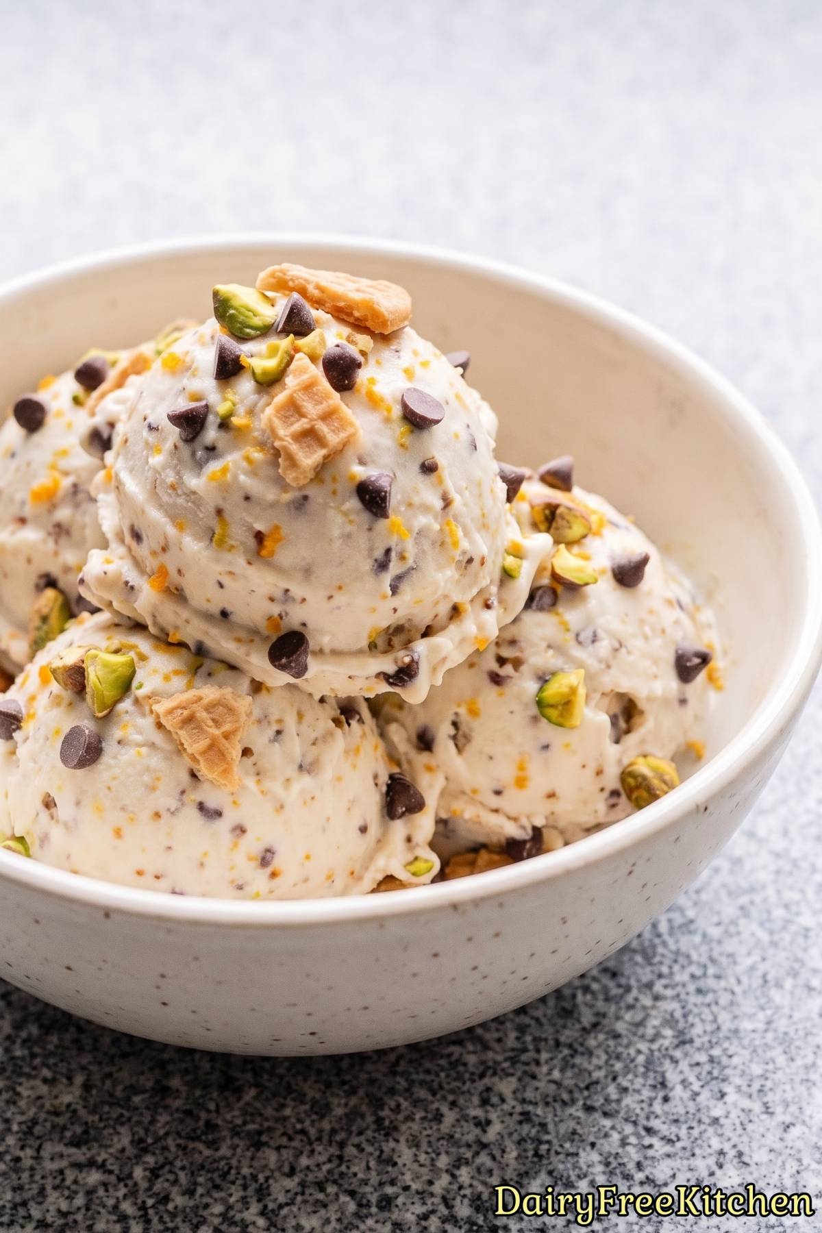 Simple dairy free cannoli ice cream treat