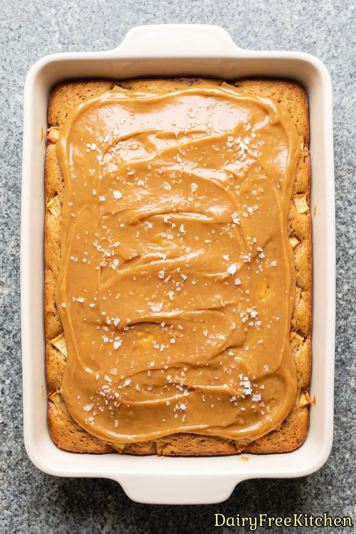 Simple dairy free caramel apple dessert