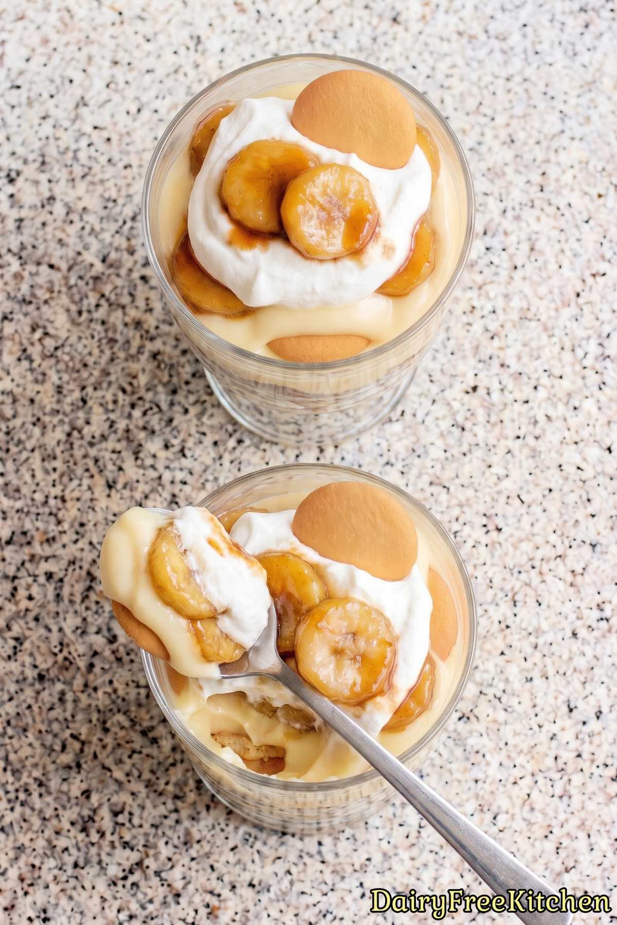 Rich caramelized banana pudding