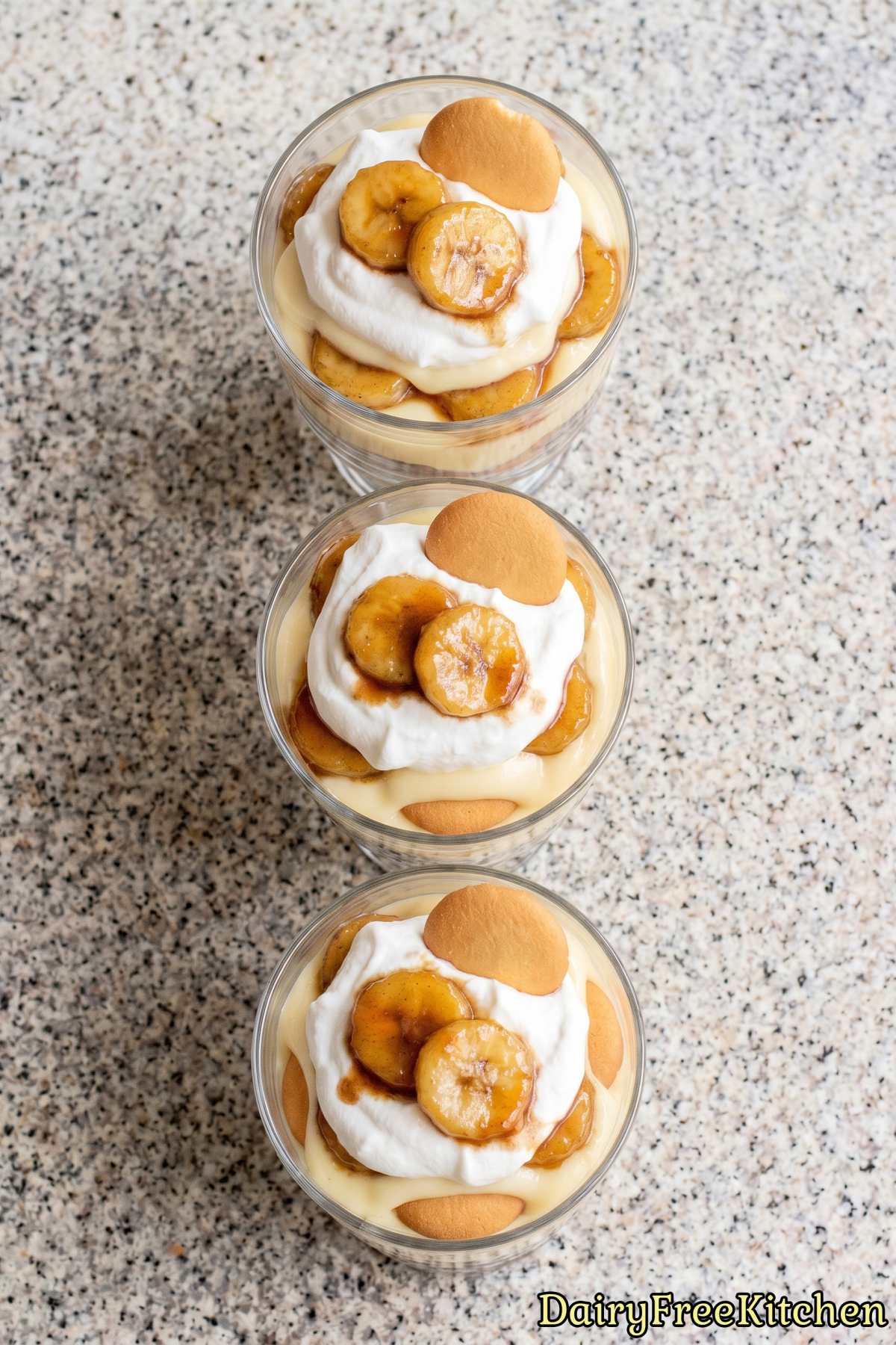 Sweet dairy free banana pudding