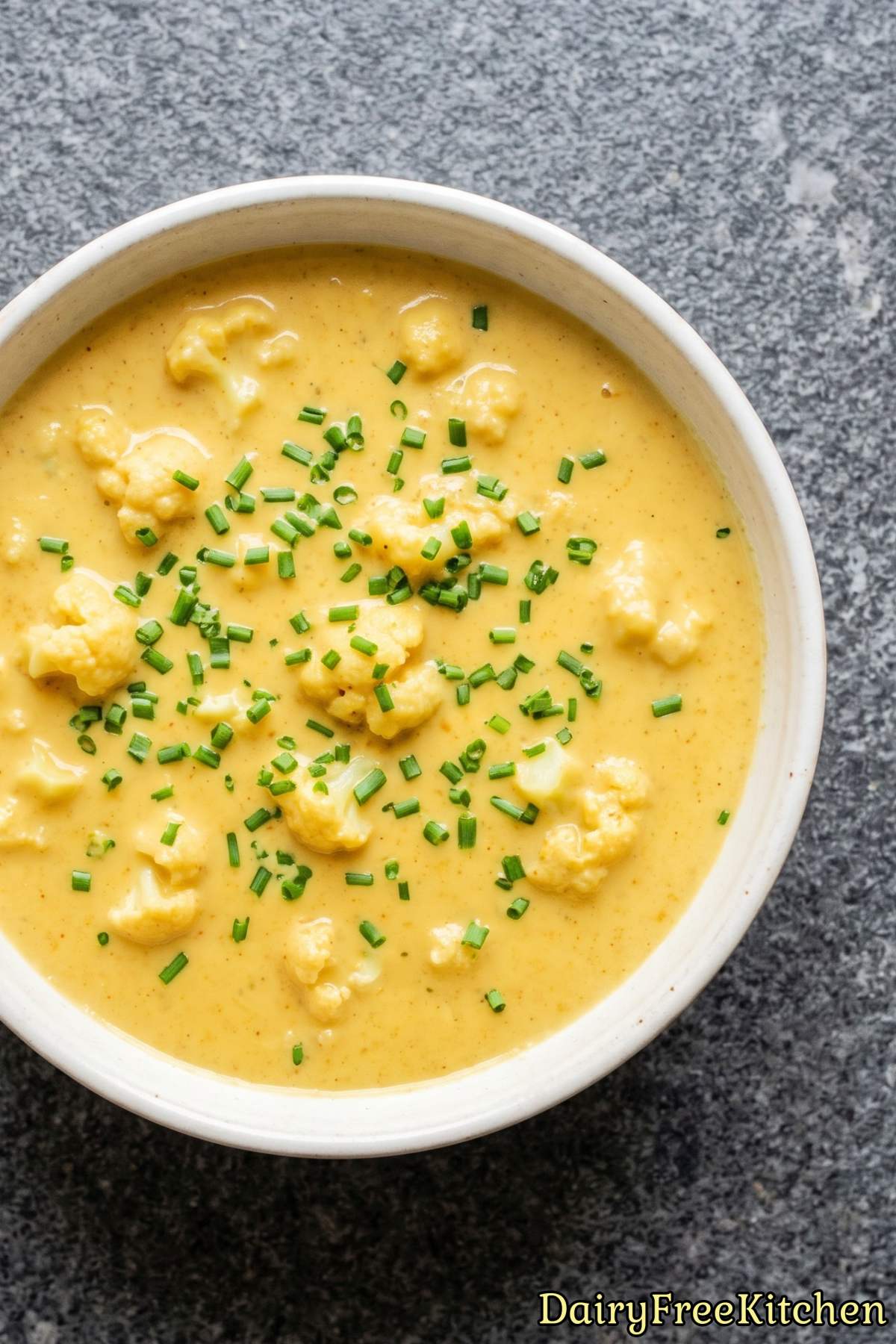 Easy dairy free cauliflower cheese soup
