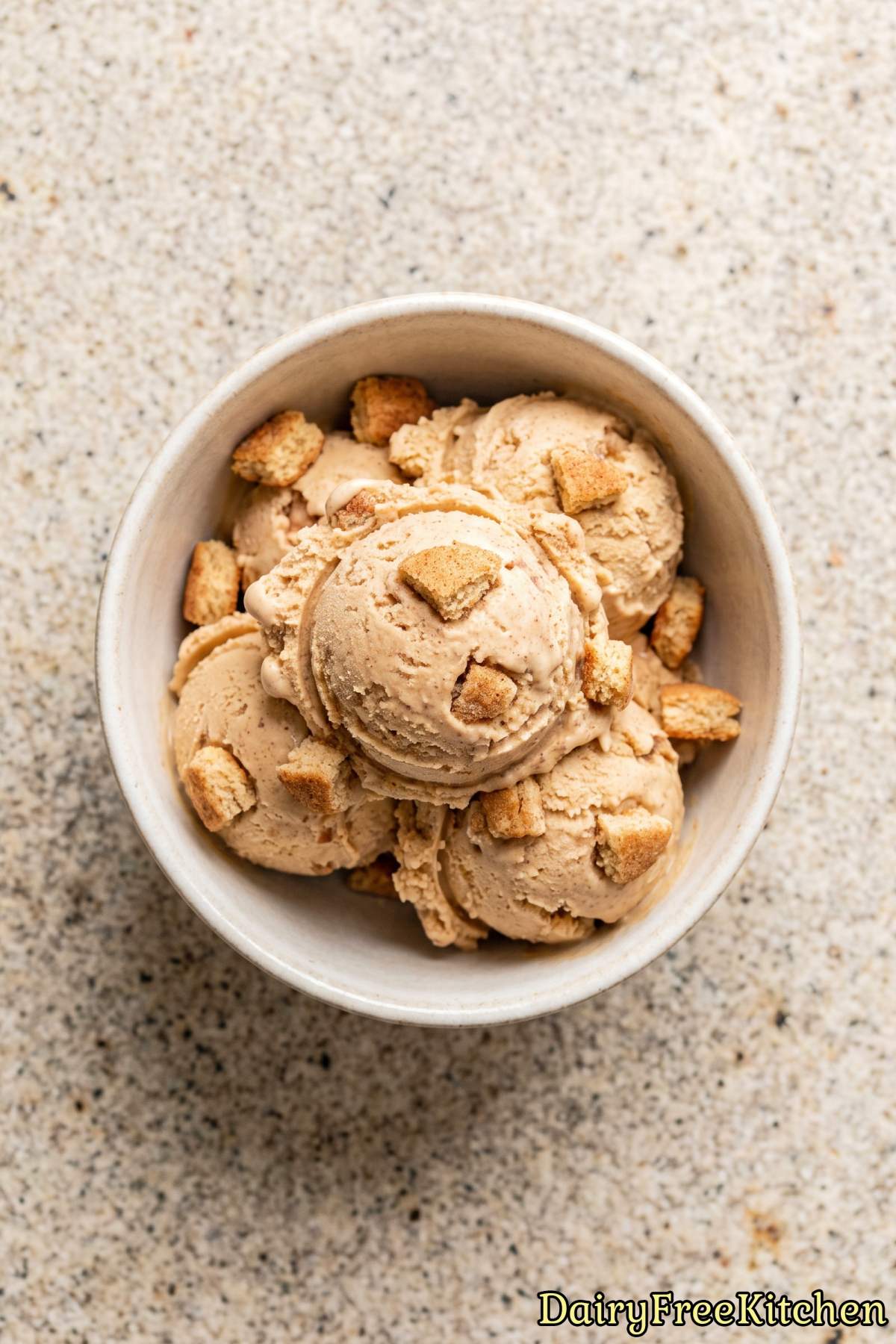 Creamy dairy free chai snickerdoodle ice cream