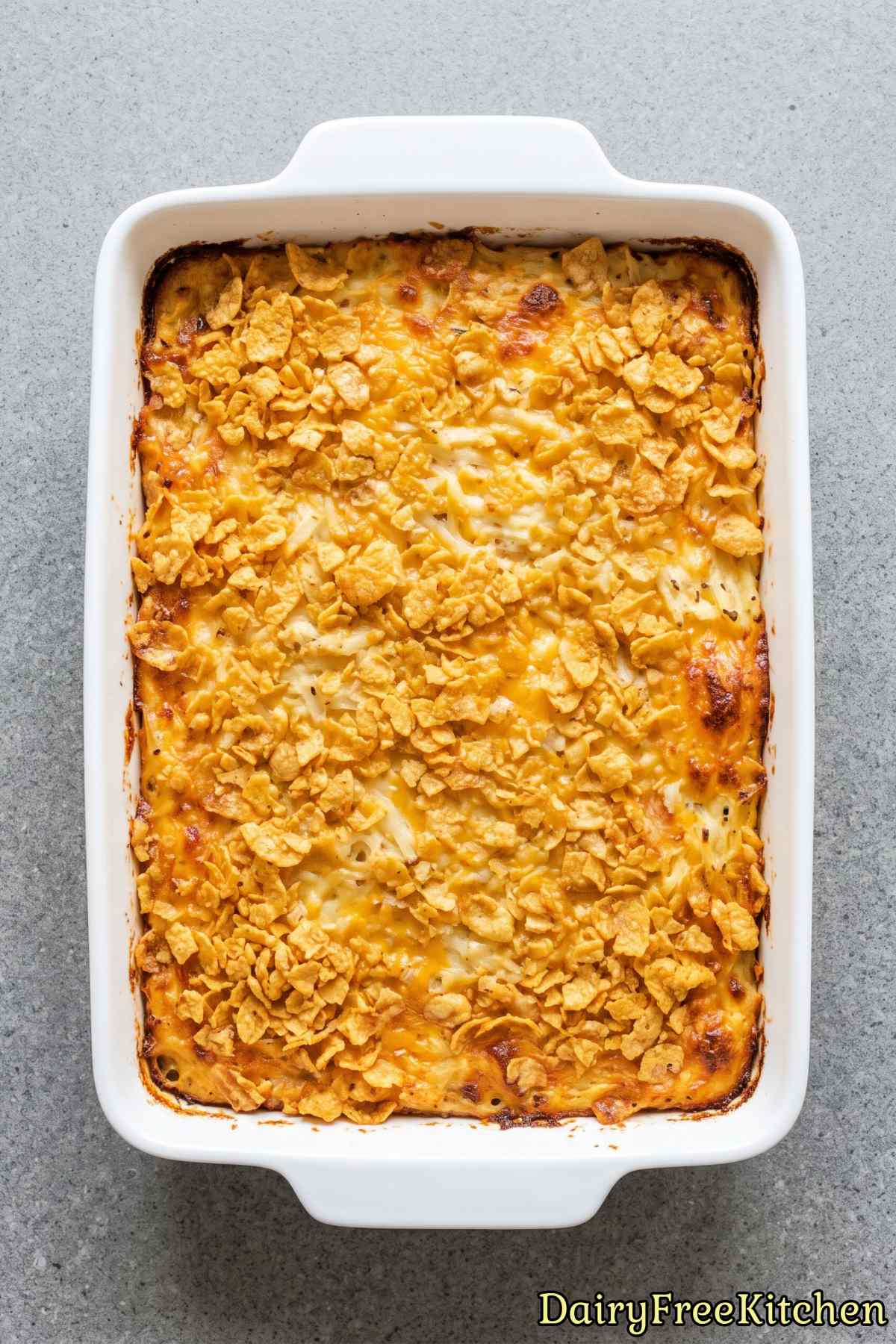 Creamy dairy free hashbrown casserole recipe