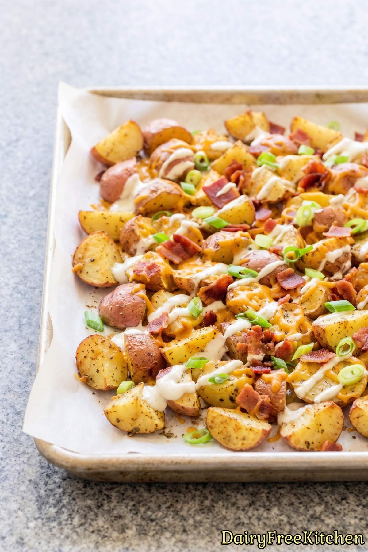 Creamy dairy free cheesy ranch potatoes