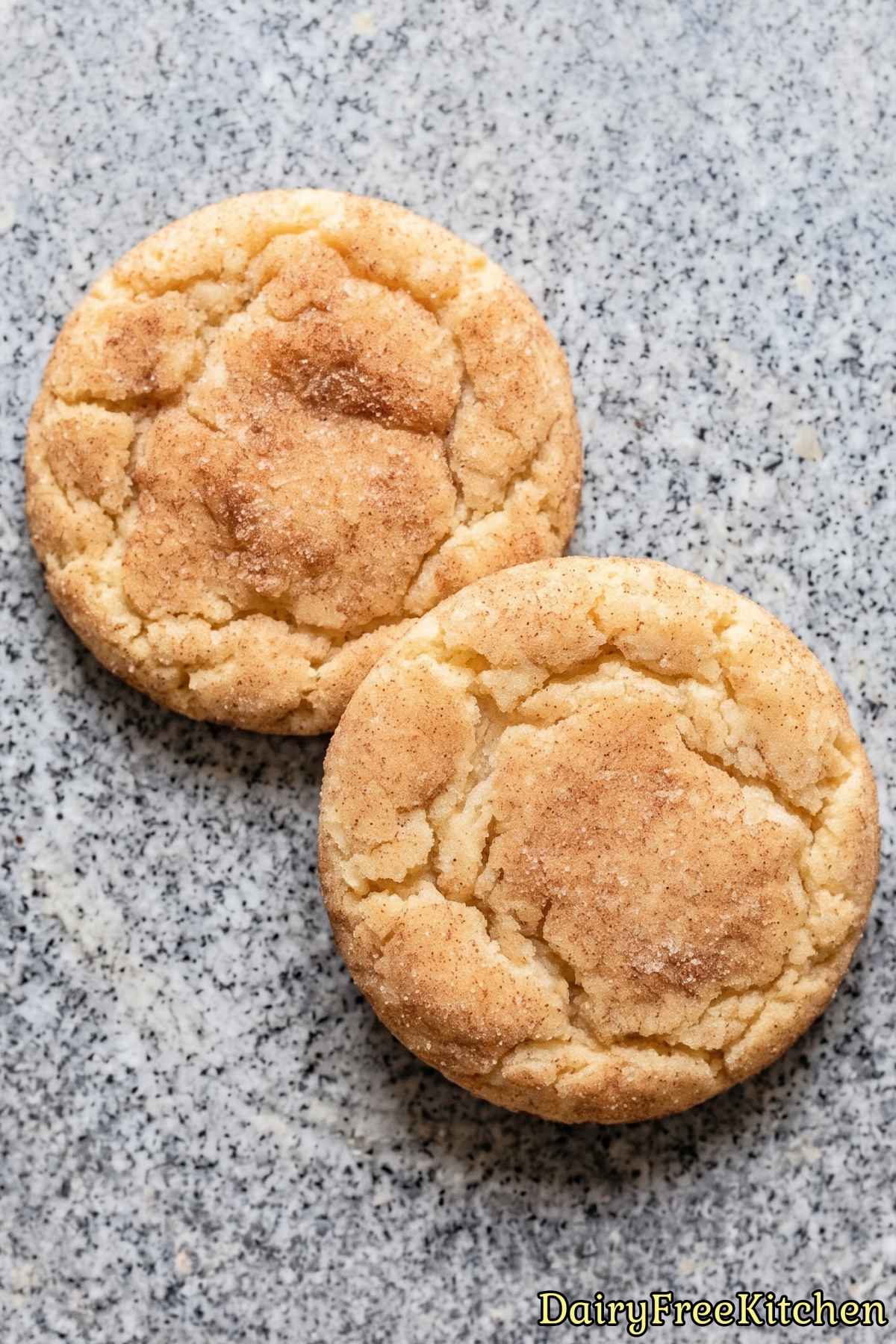 Soft and chewy dairy free snickerdoodles