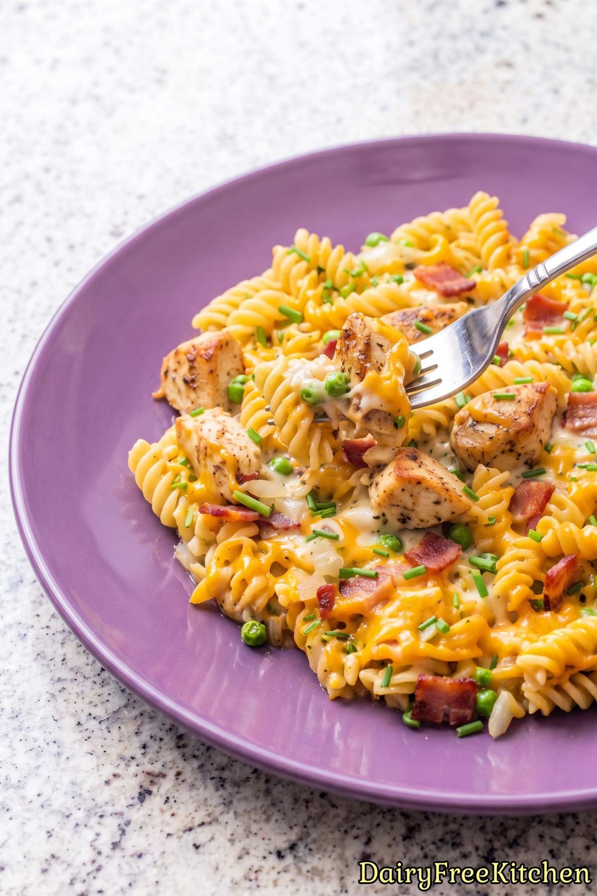 Baked dairy free chicken bacon ranch casserole