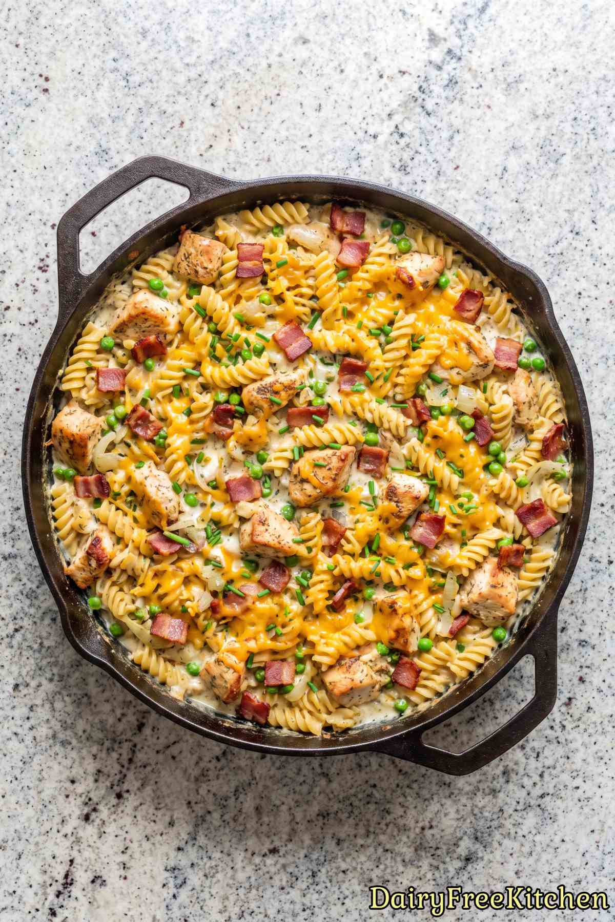 Warm dairy free chicken bacon ranch bake