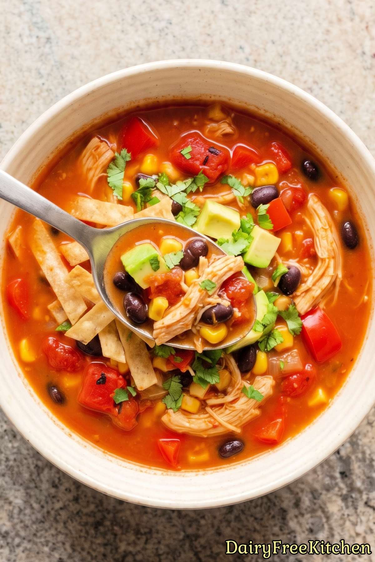 Savory chicken enchilada soup recipe