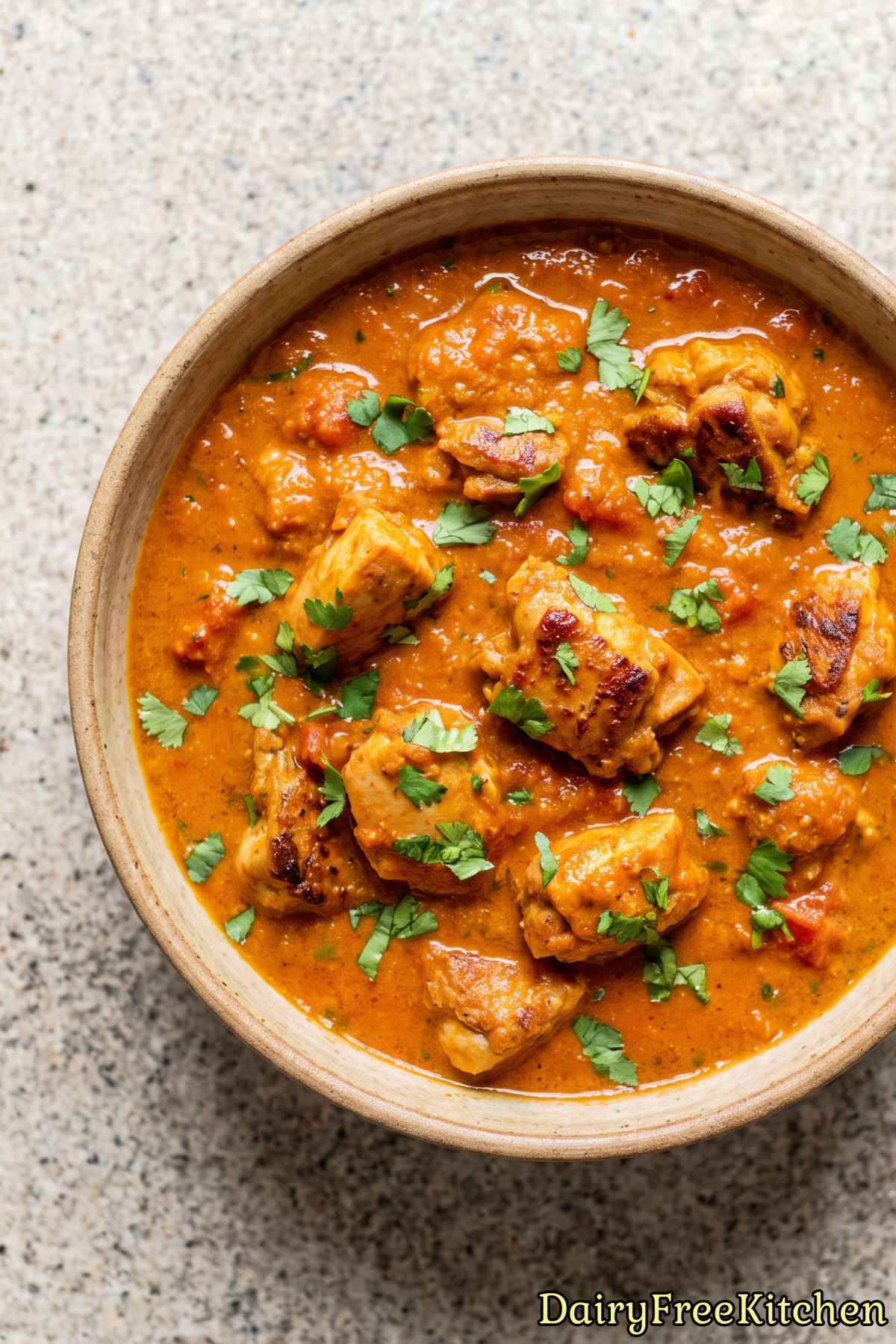 Flavorful dairy free chicken tikka masala
