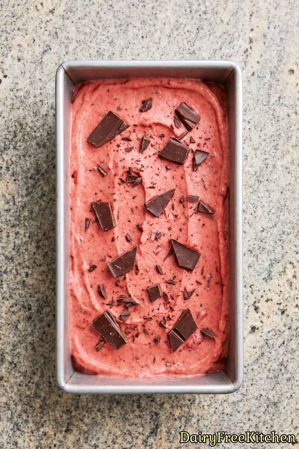 Dairy free chocolate strawberry ice cream