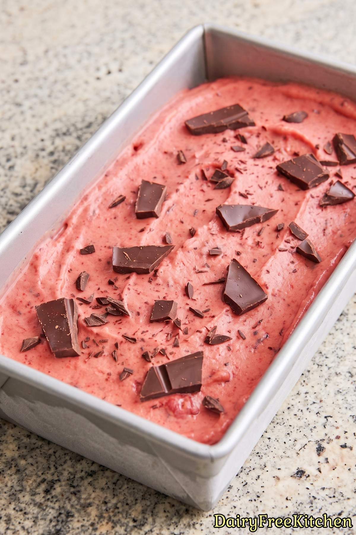 Tasty dairy free chocolate strawberry dessert