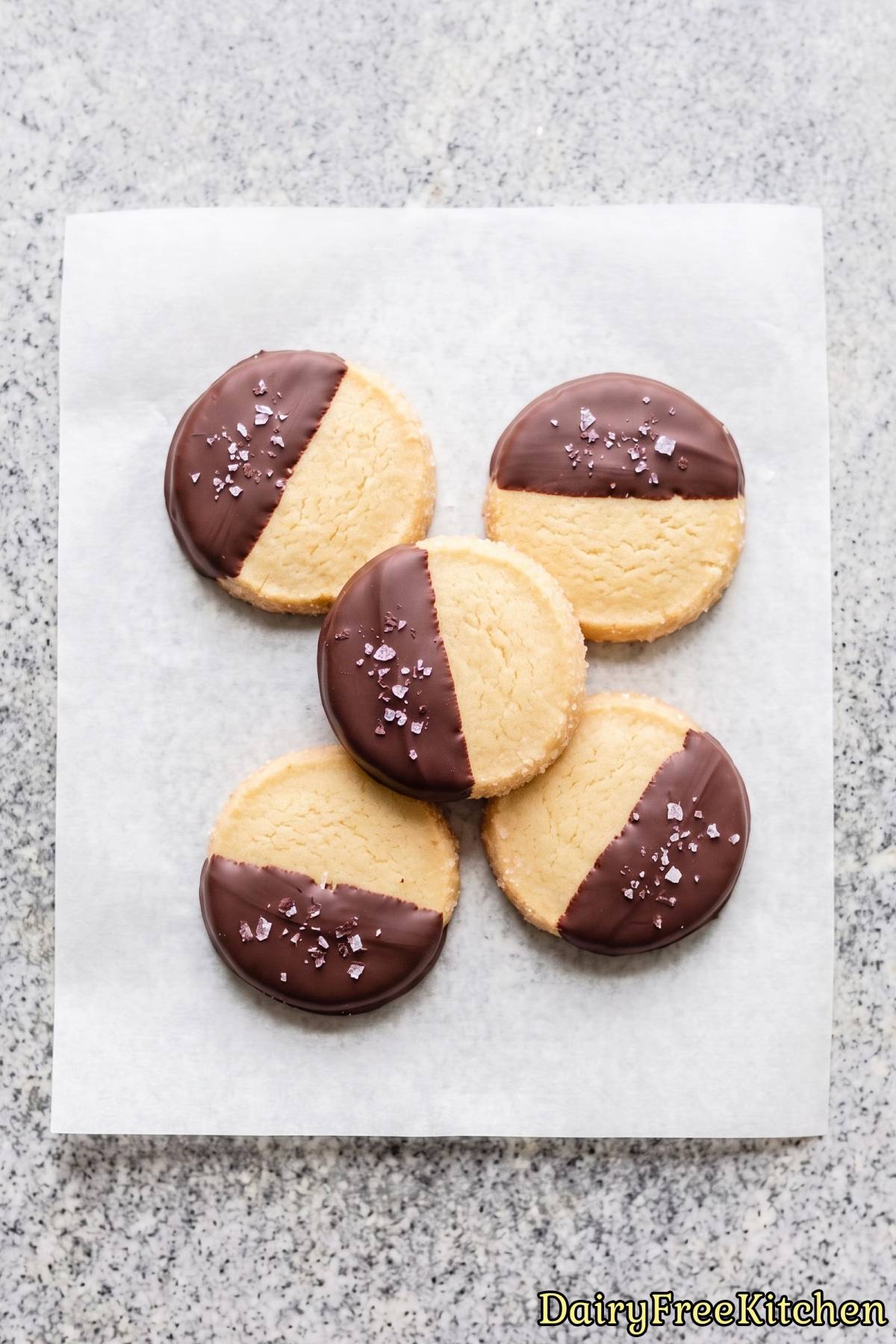 Easy dairy free chocolate dipped cookies