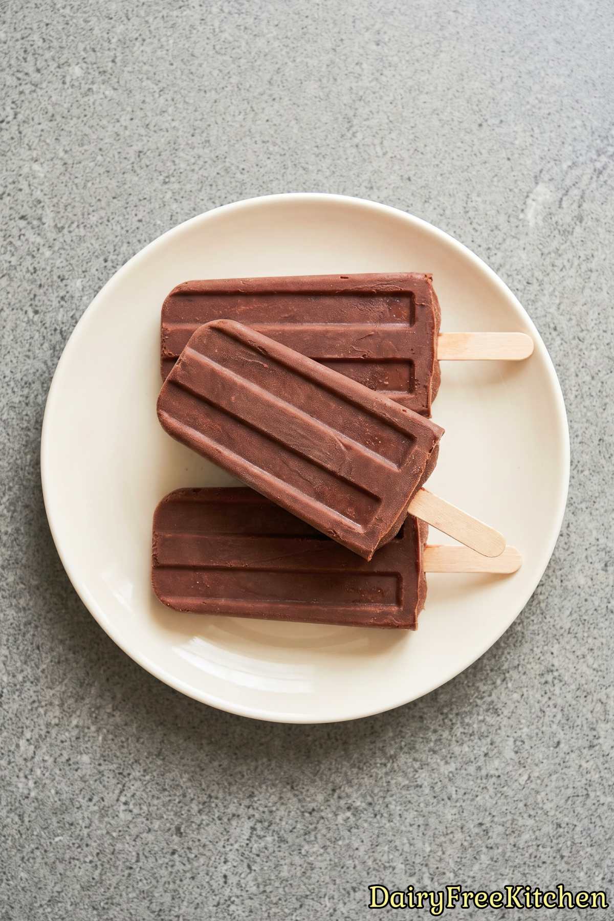 Rich vegan chocolate fudge popsicles