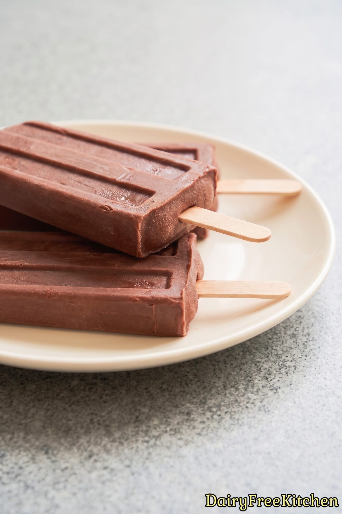 Creamy vegan chocolate fudge popsicles