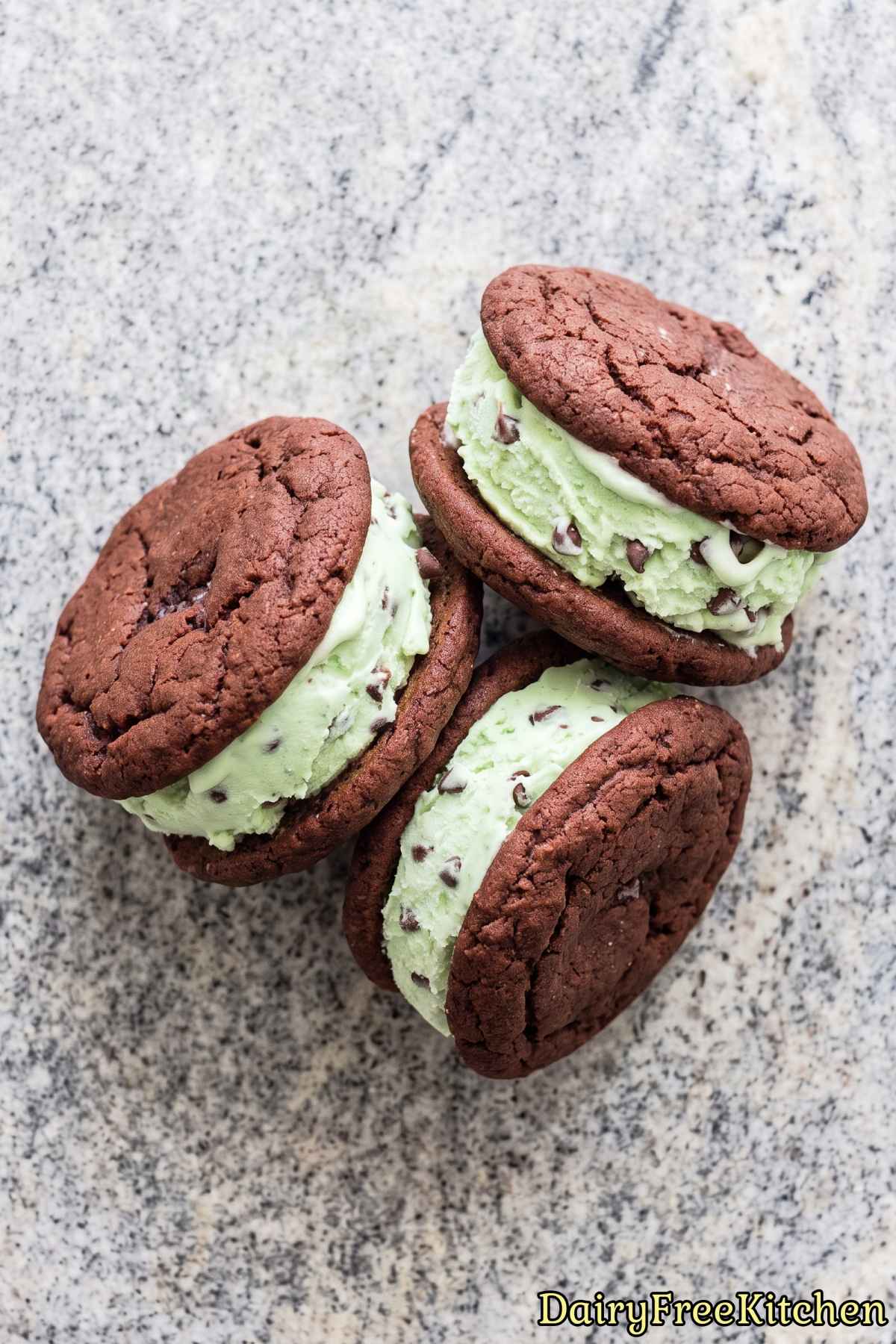 Easy dairy free chocolate mint sandwiches