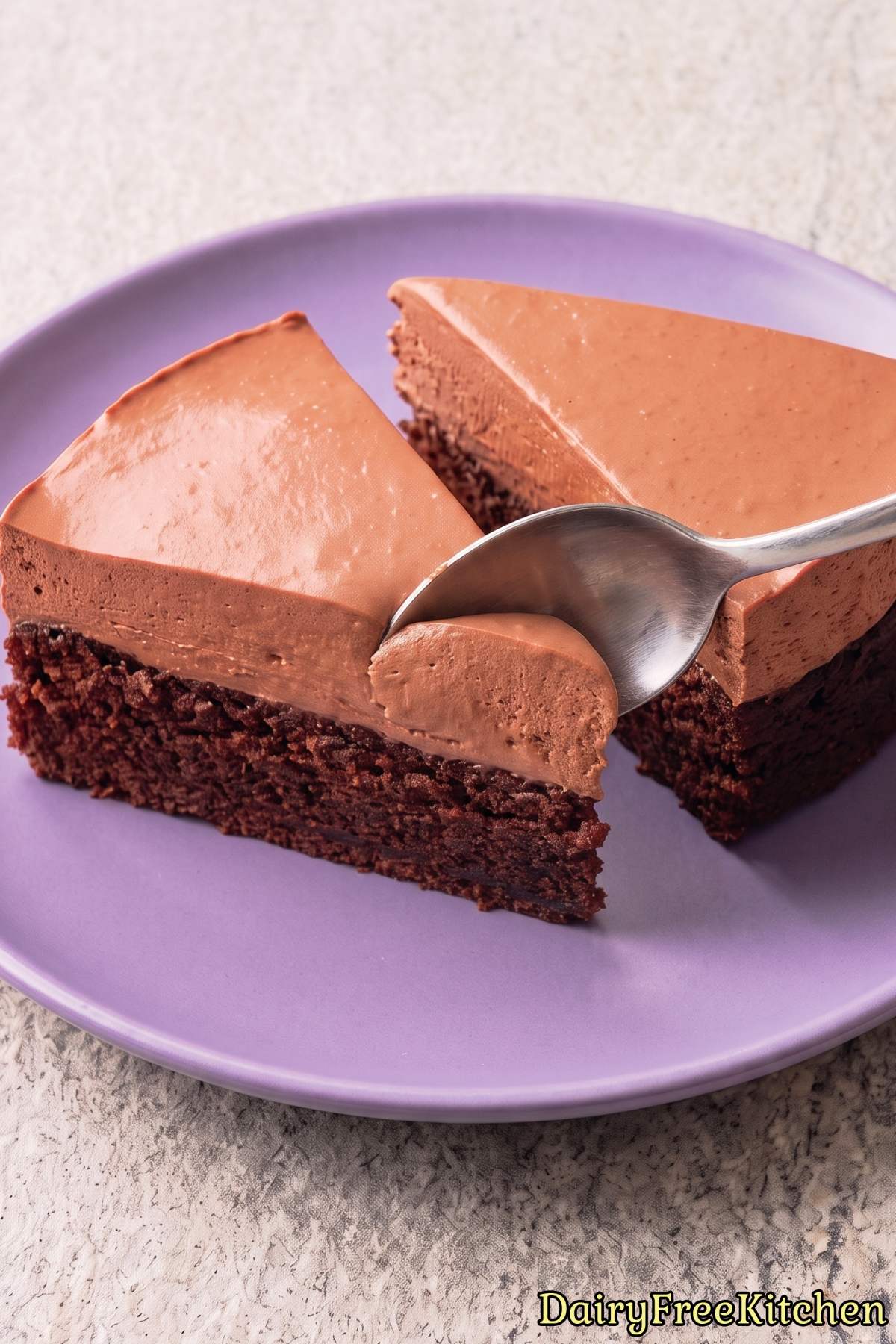 Fresh dairy free chocolate mousse dessert