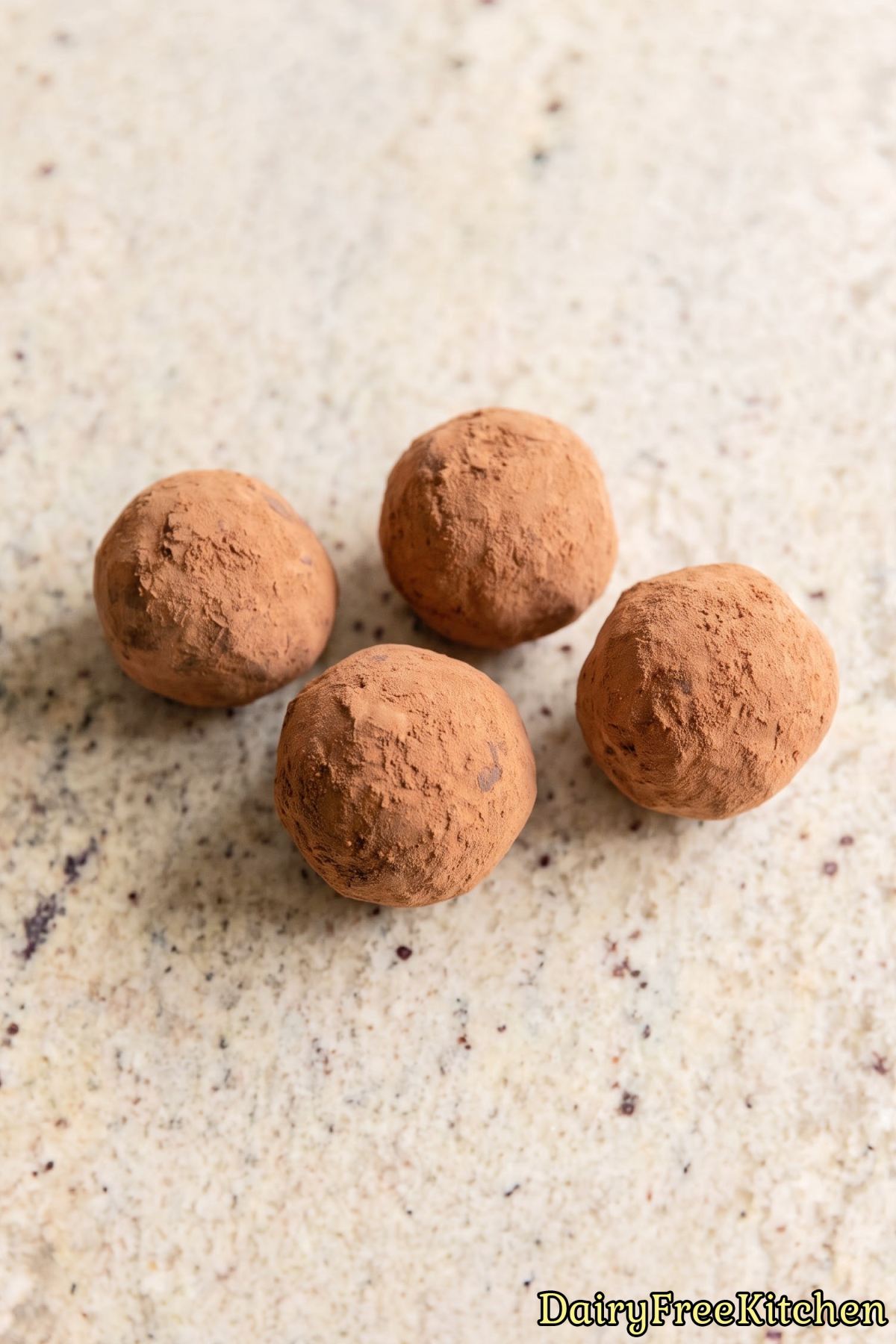 Easy dairy free chocolate truffle recipe.