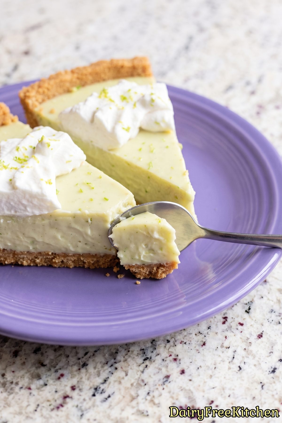 Homemade coconut key lime pie