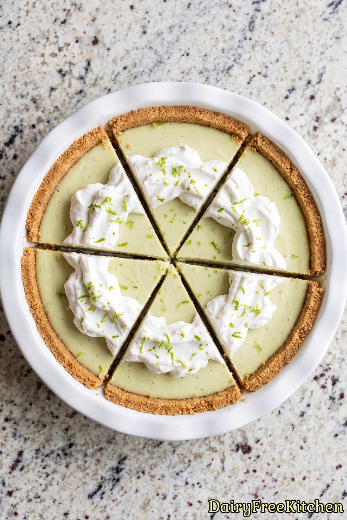 Creamy coconut key lime pie