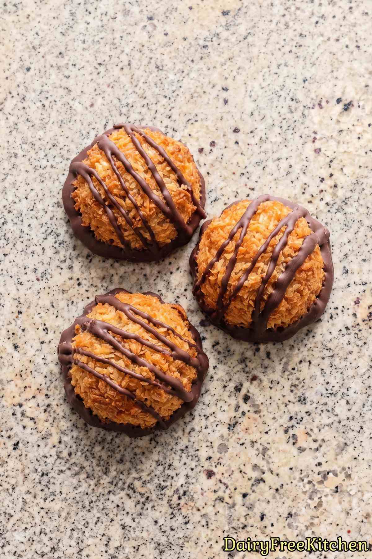 Easy dairy free coconut macaroon cookies