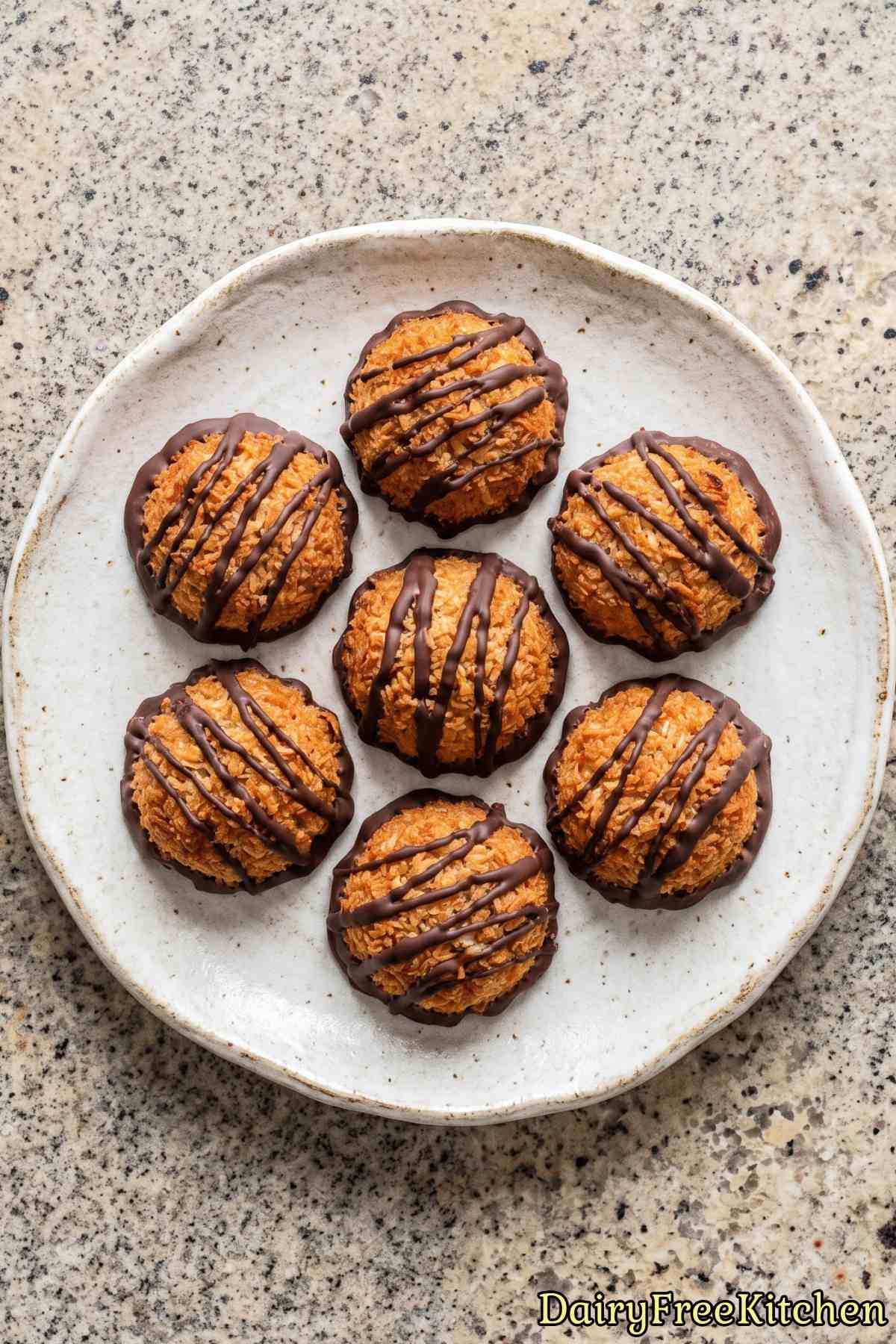 Crispy dairy free coconut macaroons