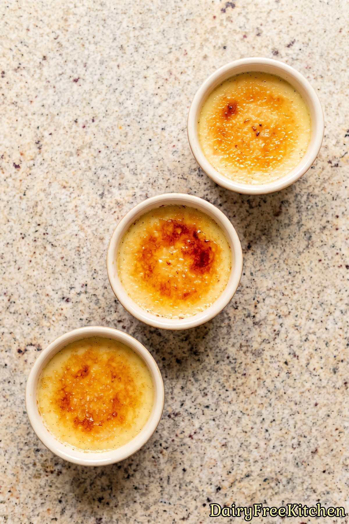 Golden top dairy free creme brulee