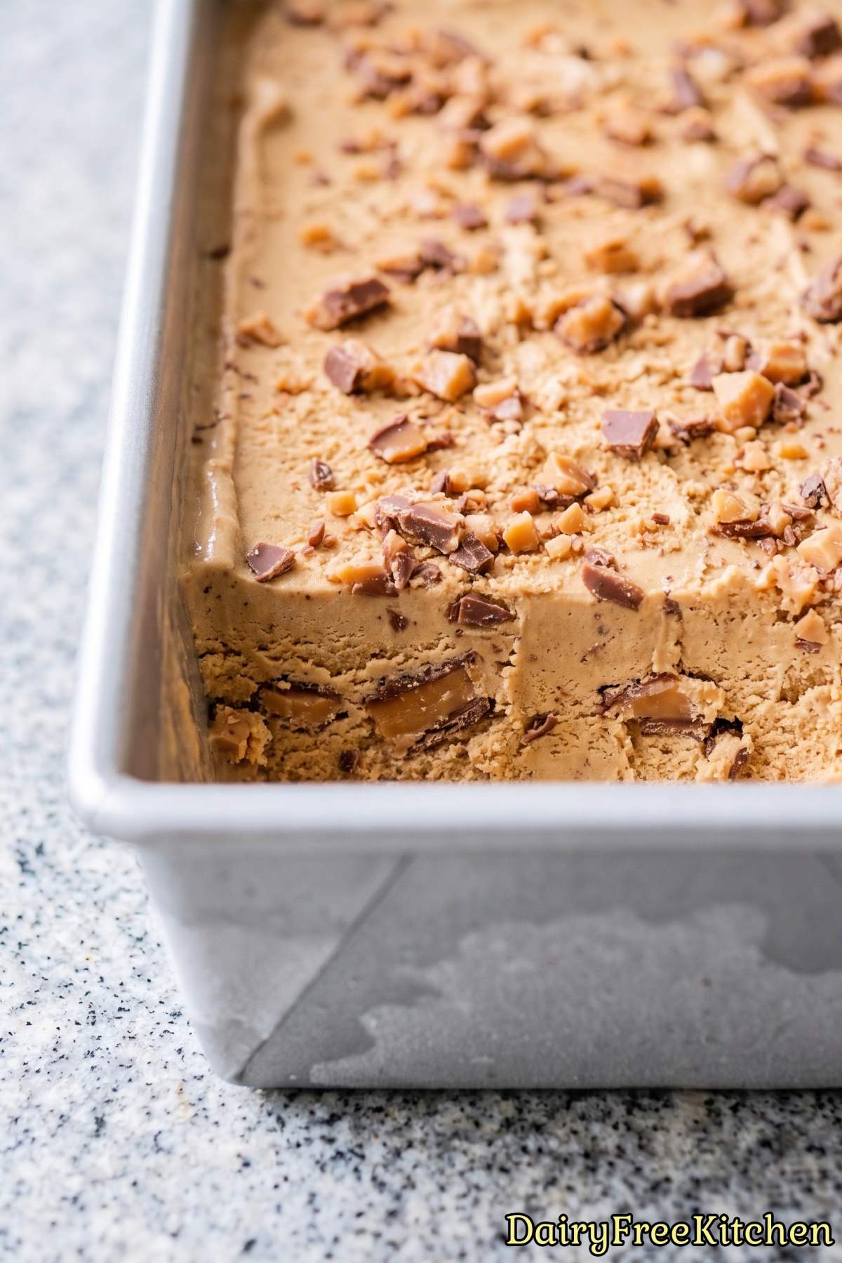Plant-based coffee toffee crunch ice cream