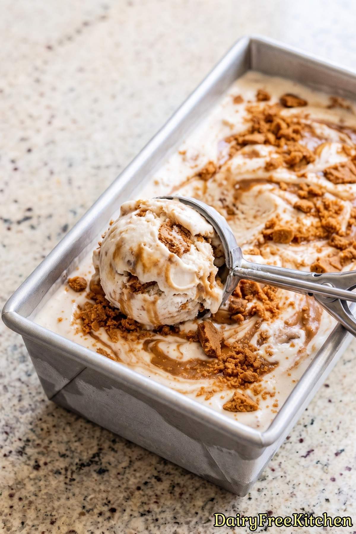 Tasty dairy free cookie butter swirl ice cream