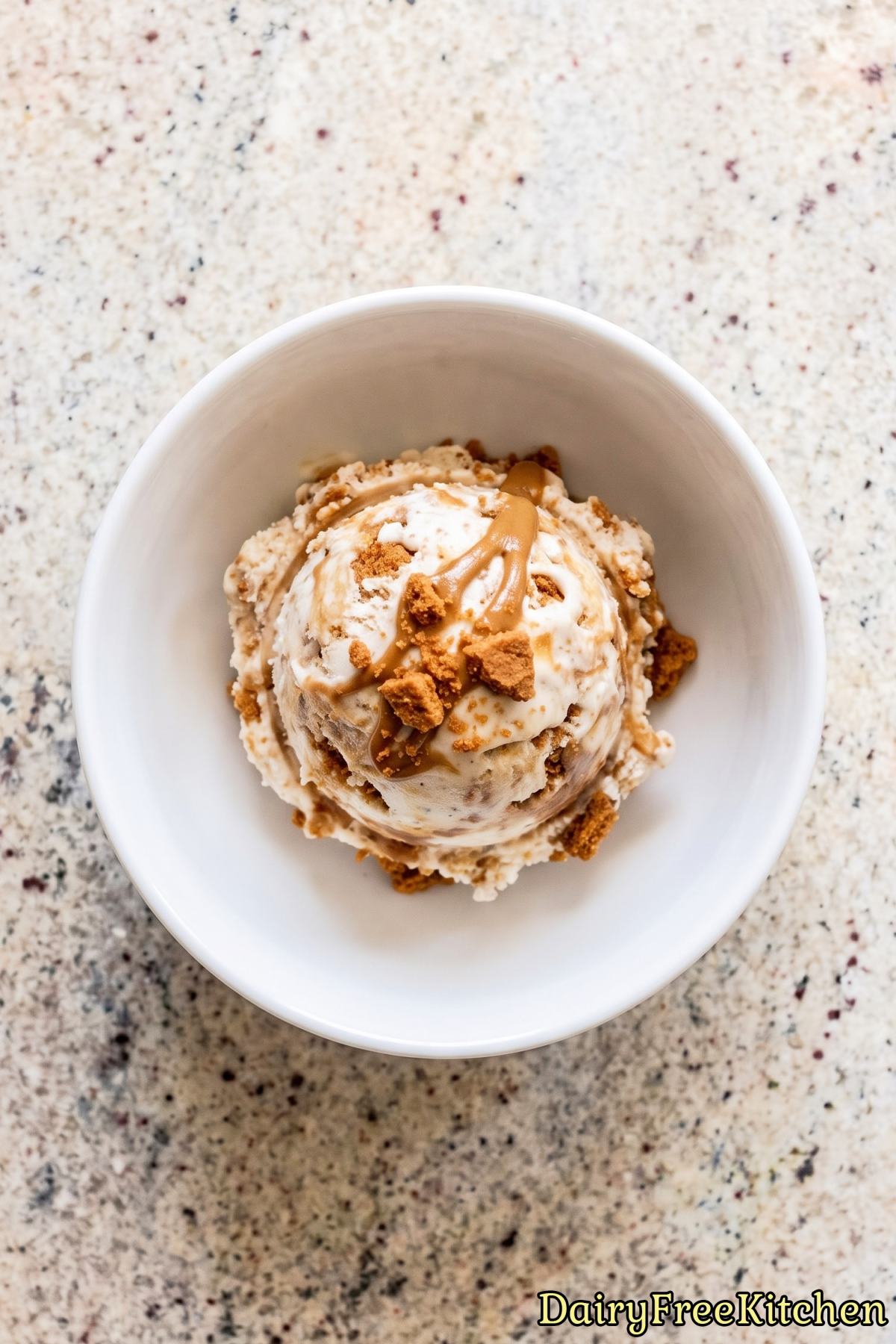 Delicious vegan cookie butter swirl dessert