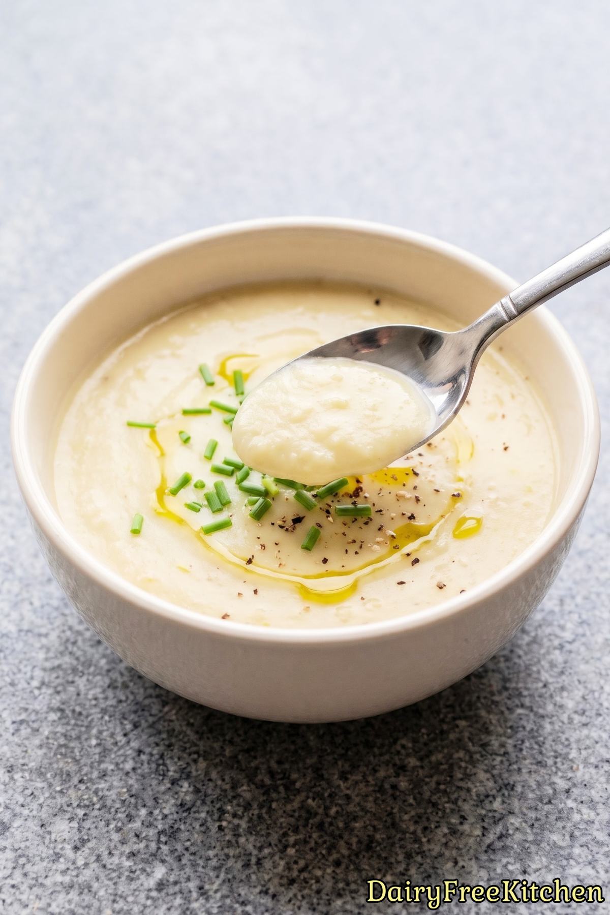 Hearty dairy free potato leek soup