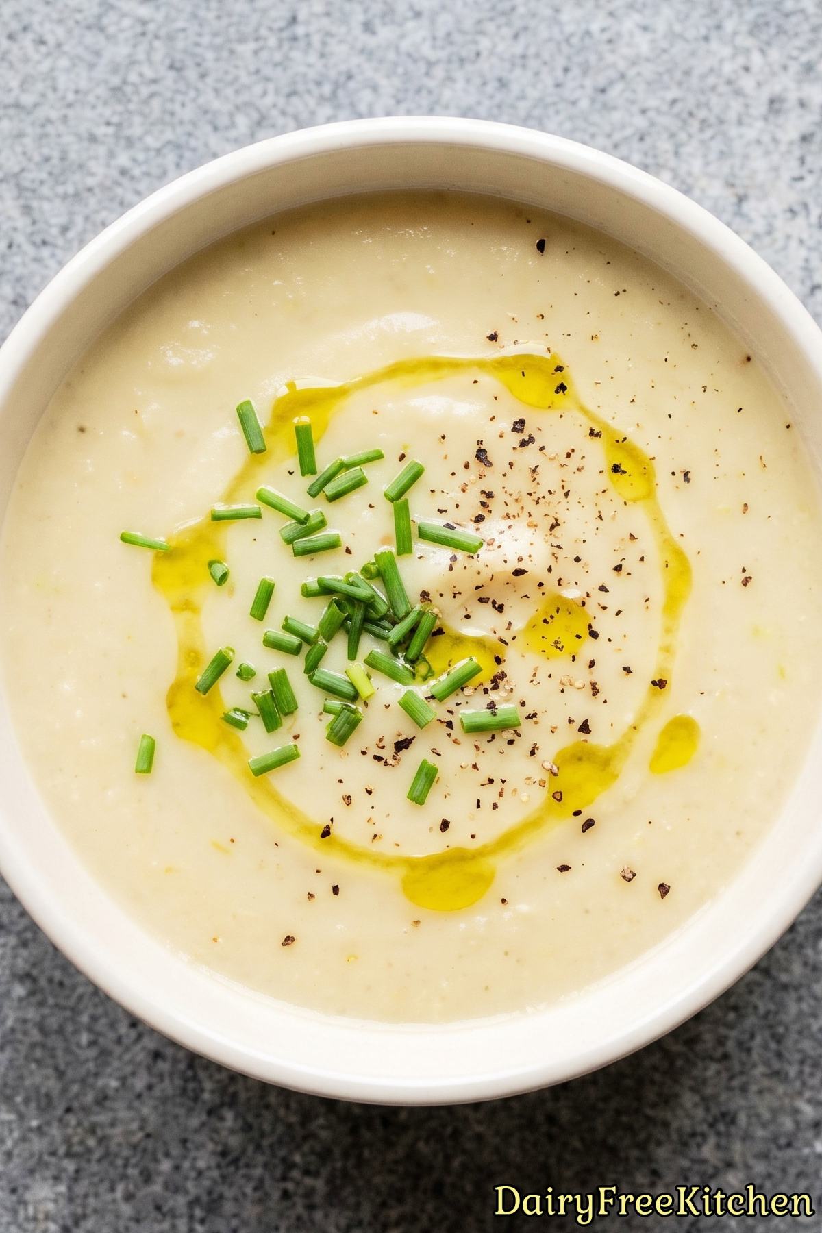 Creamy dairy free potato leek soup