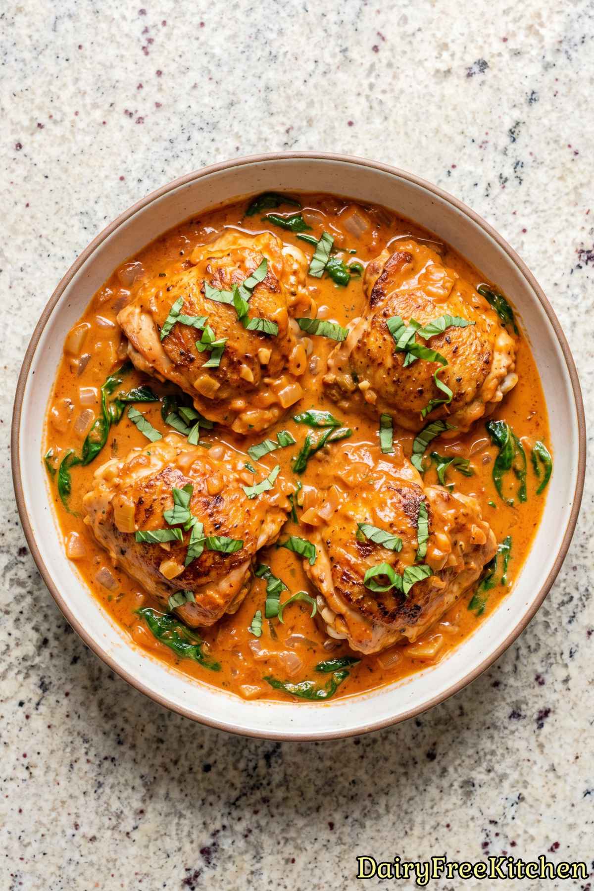 Fresh dairy free creamy tomato chicken