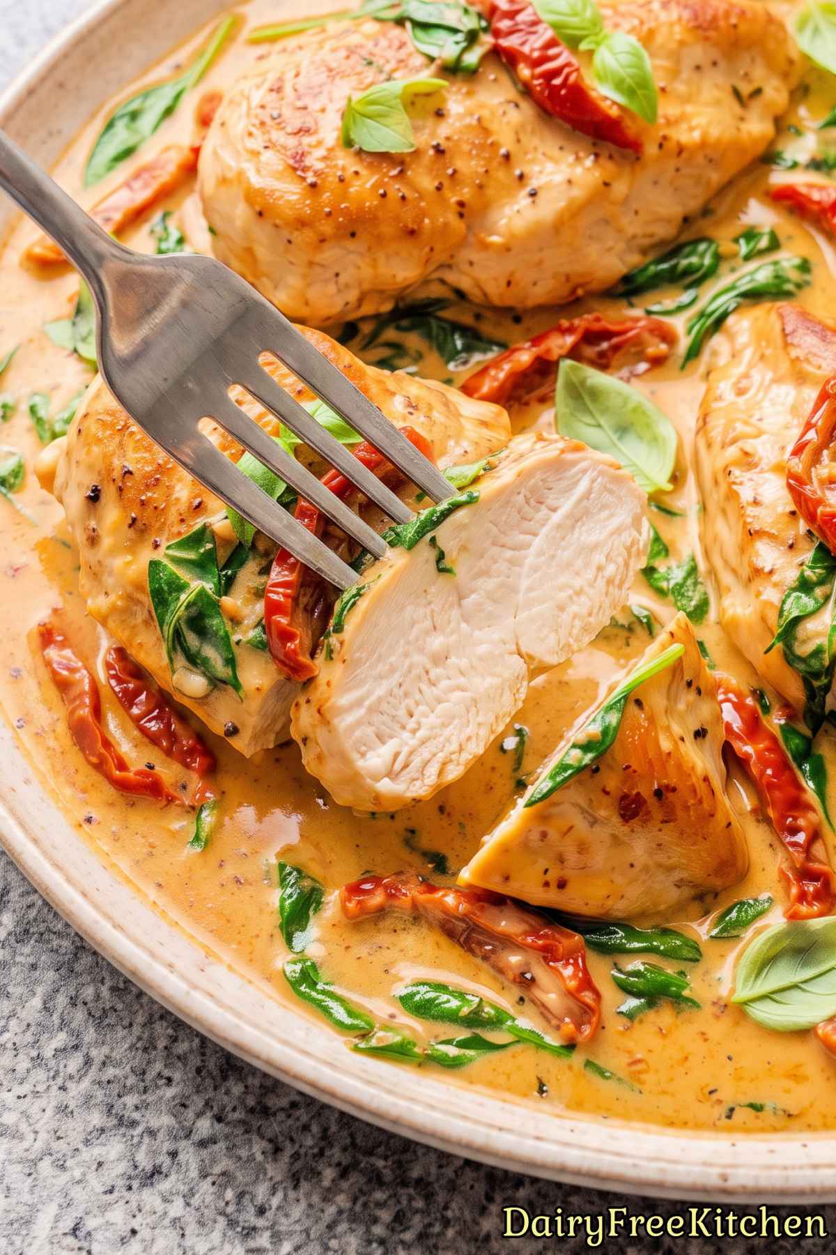 Dairy free Tuscan chicken with tomatoes