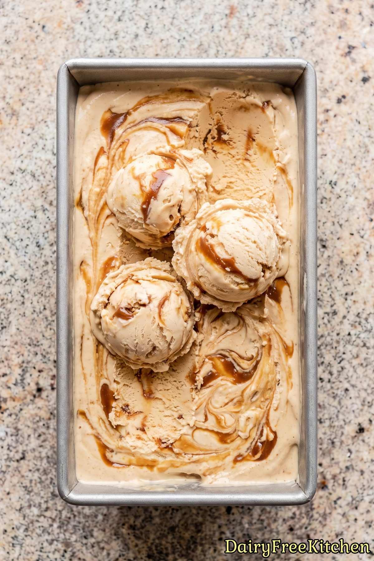 Homemade dairy free dulce de leche dessert