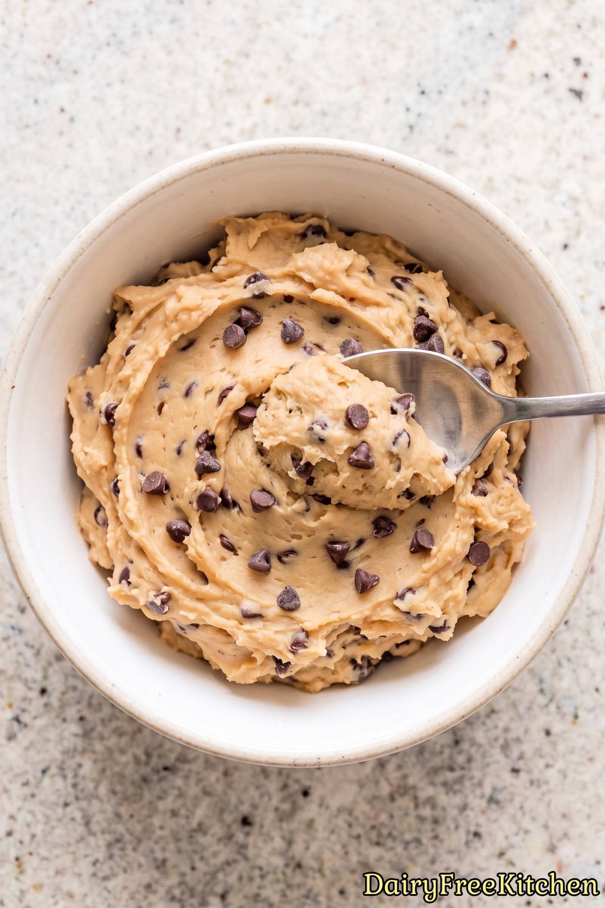 Soft and sweet dairy free edible cookie dough