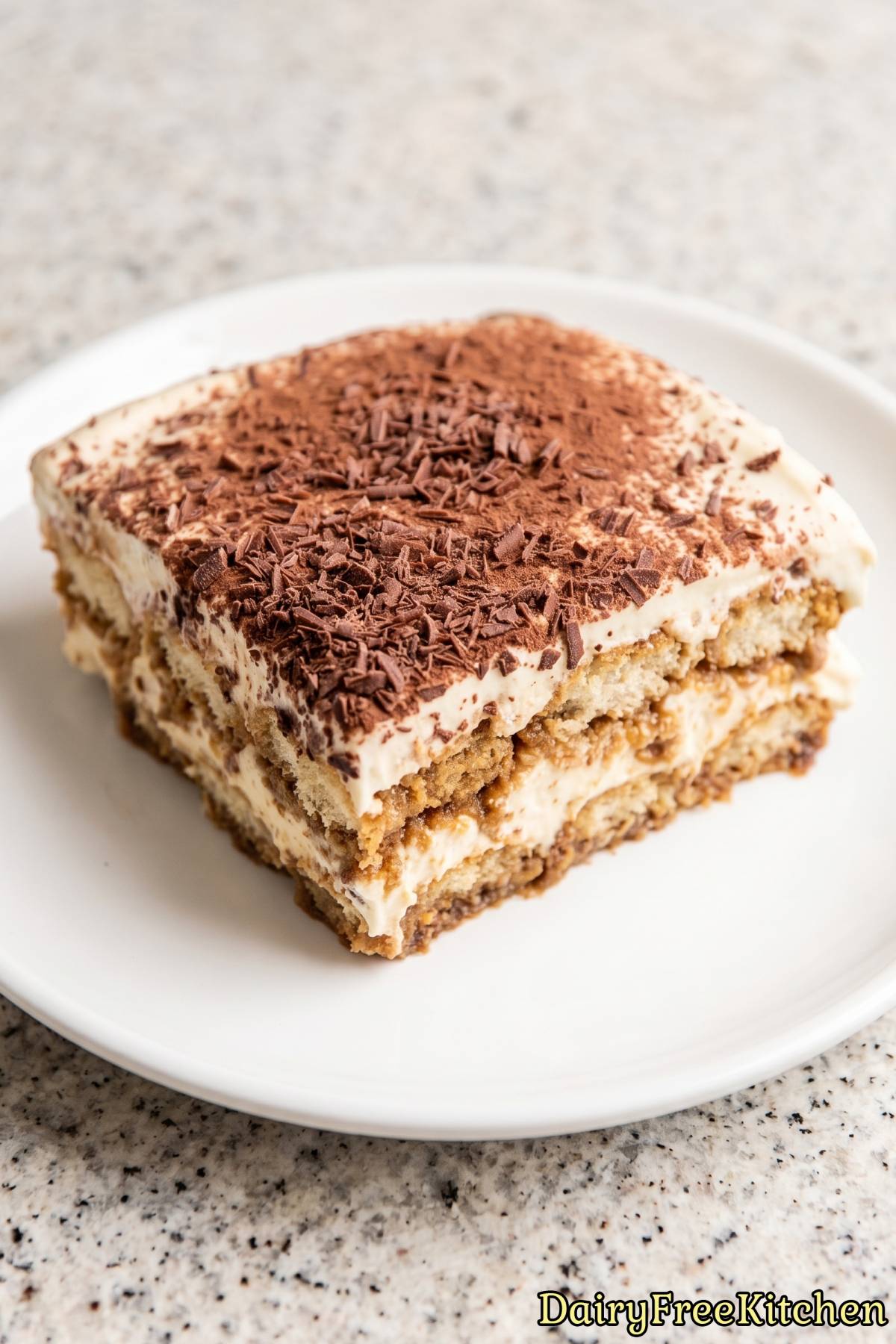 Dusted dairy free espresso tiramisu