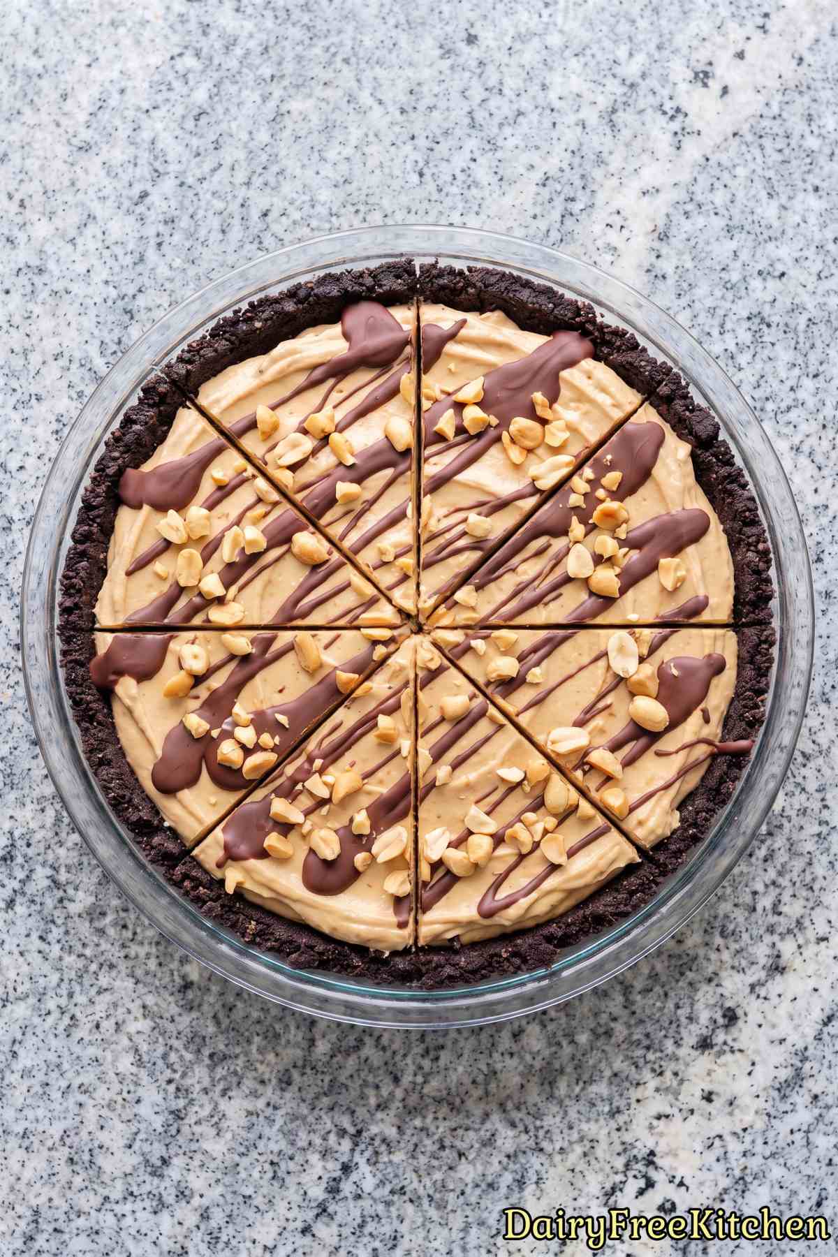 Dairy free frozen peanut butter cream pie