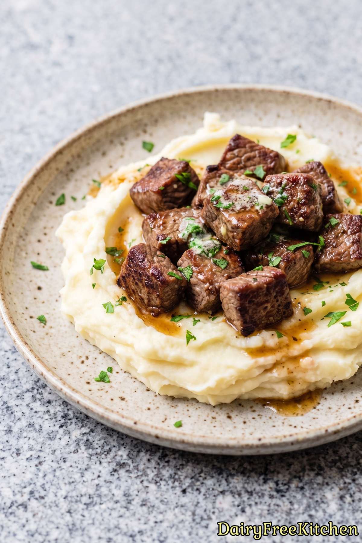 Homemade dairy free garlic butter steak bites