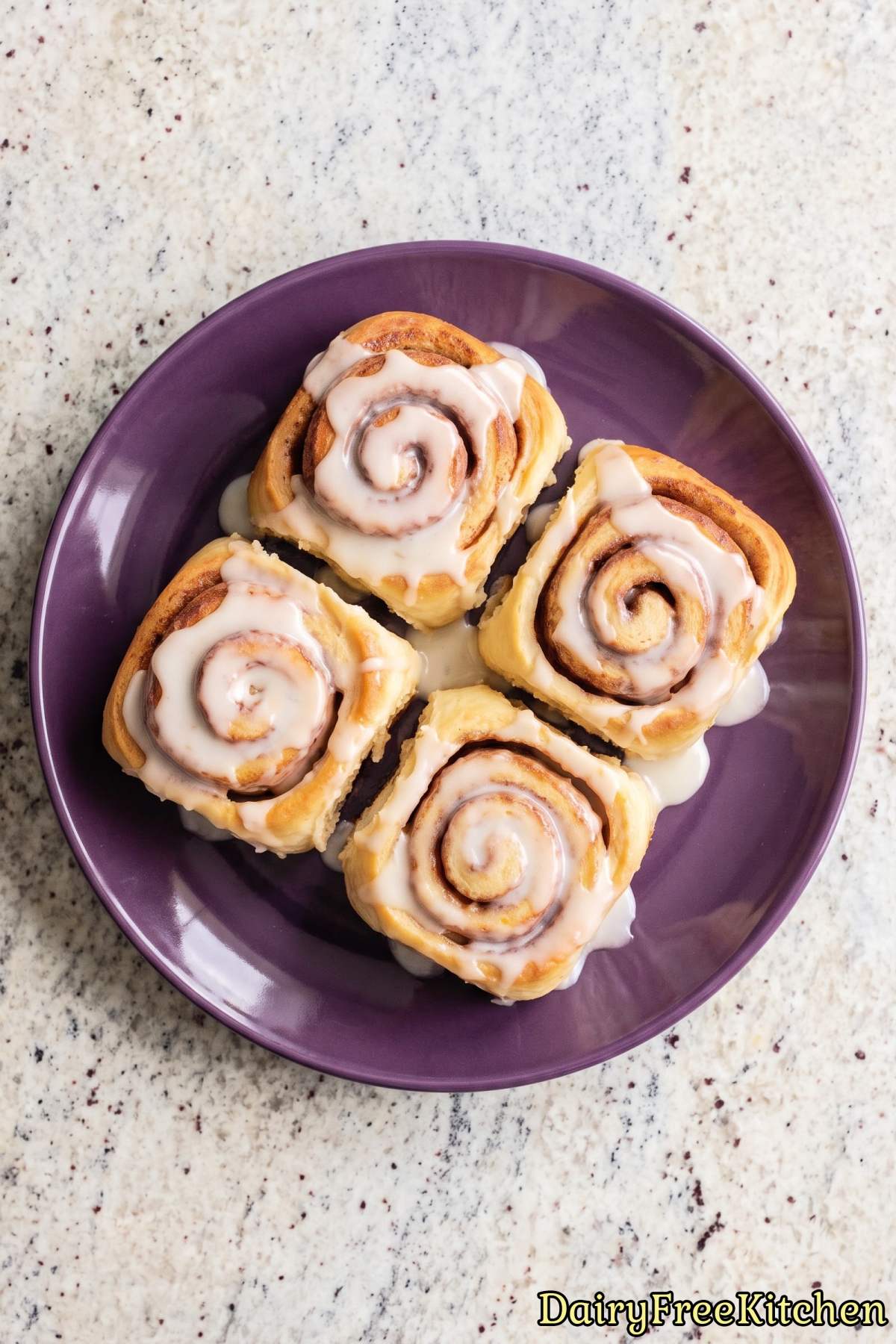 Fluffy dairy free gooey cinnamon buns