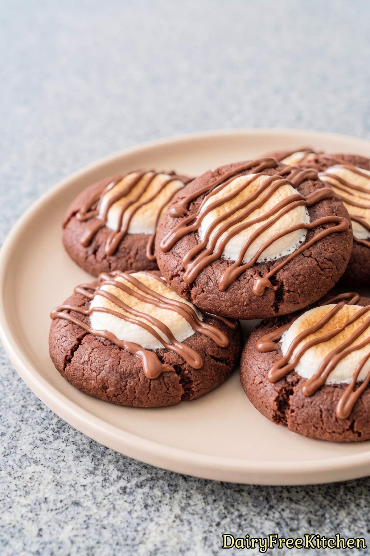 Rich dairy free hot cocoa cookies