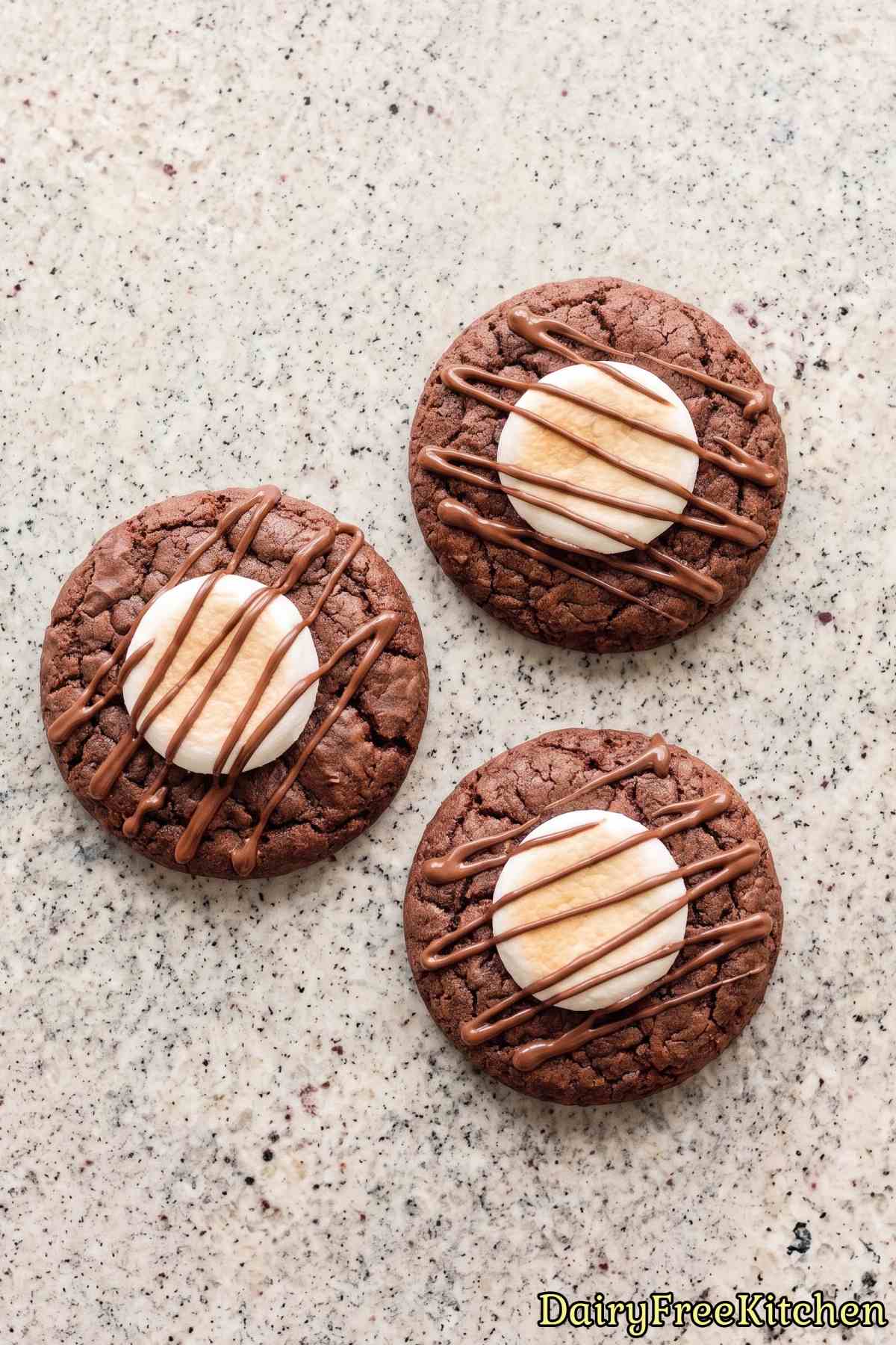 Sweet dairy free hot chocolate cookies