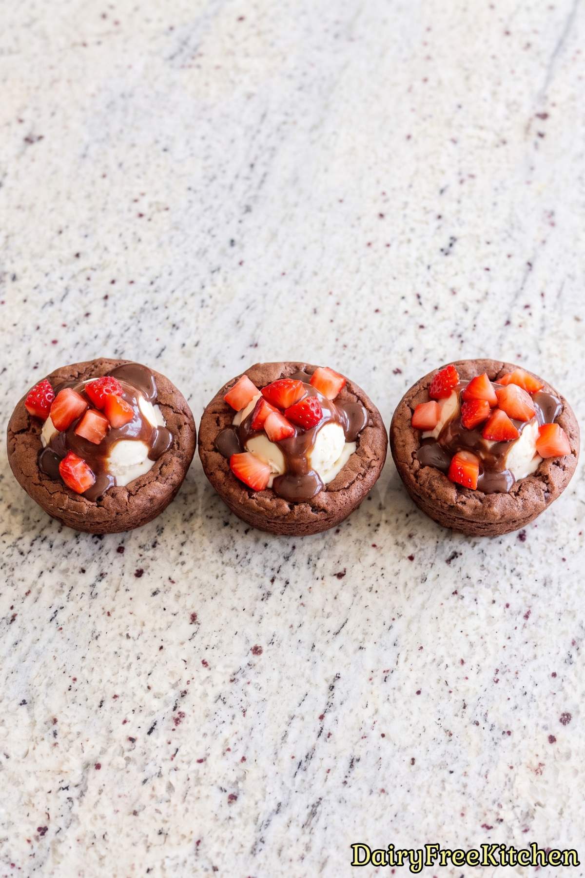 Easy dairy free brownie sundae dessert