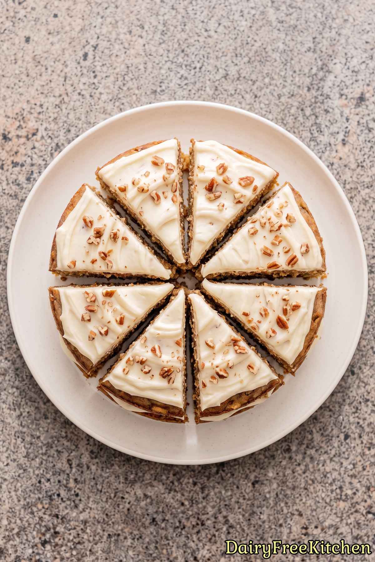Classic dairy free banana pineapple cake.